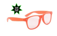 Glow in the Dark Sunglasses Orange Men's Women's Classic Glasses Costume Party