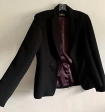PRINCIPLES COLLECTION BLACK LONG SLEEVES TAILORED JACKET BLAZER SIZE:12 WORK