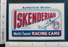 Authorized Dealer Iskenderian Racing Cams Vinyl Decal Sticker 4451