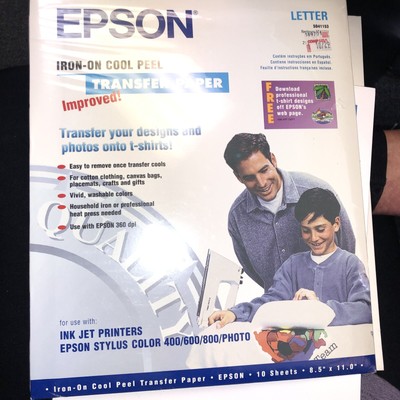 EPSON Iron-On Cool Peel Transfer 8.5” X 