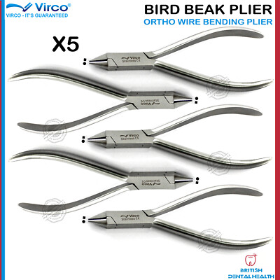 Dental Zahnmedizin Vogel Schnabel Winkel Draht Biegeschlaufe Formzange Kieferorthopädisch X5
