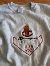 VINTAGE 1996 ATLANTA OLYMPICS CHAMPION REVERSE WEAVE CREWNECK SWEATSHIRT Large 