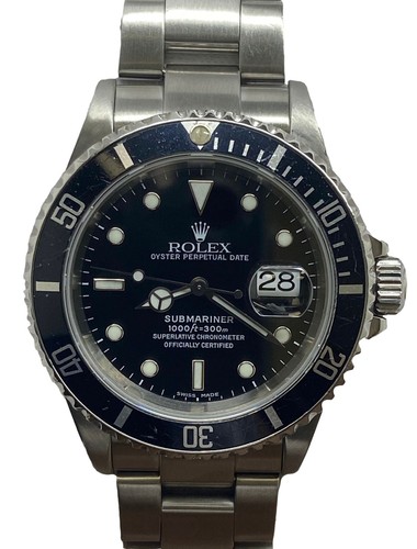 Rolex Submariner Date 16610 SEL Black Dial Automatic Men's Watch $1NR Auction!!!