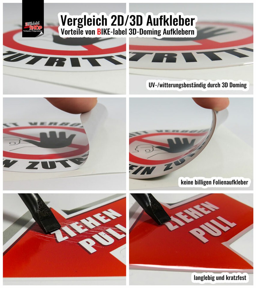 3D Aufkleber Alu Optik Hinweis WCNutzung 1 Euro Dank 80 x 35 mm 900160