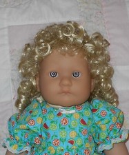 Playhouse HEATHER Doll Wig 12/13 PALE BLONDE Full Head Various Length Curls NNT