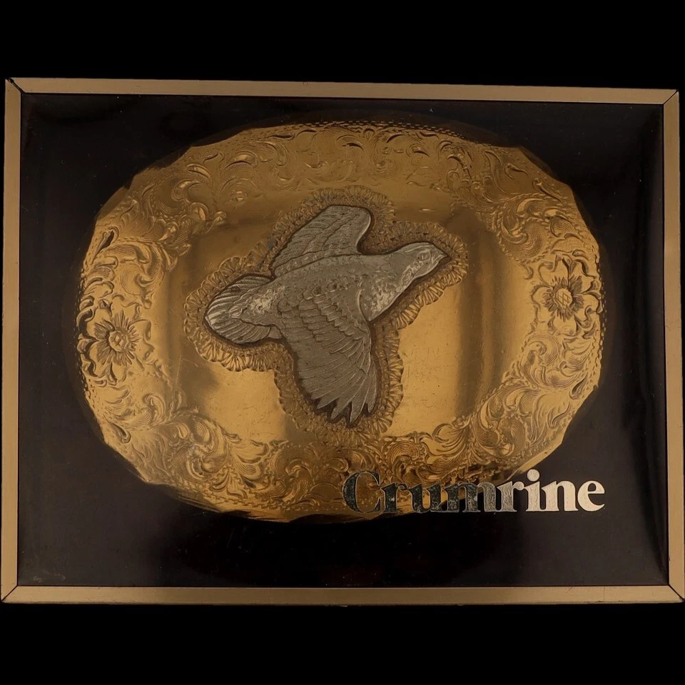 Nuevo vaquero cazador occidental caza codorniz plata P años 90 nos hebilla de cinturón vintage Foto 2 de 4