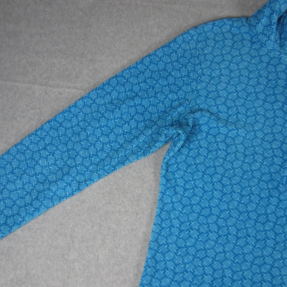 Columbia Pullover Womens M Blue Geometric Lightweight Fleece 1/4 Zip - Image 3 of 4