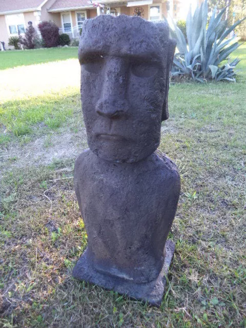 Easter Island Statue Head Heads Garden Moai Statues Stone