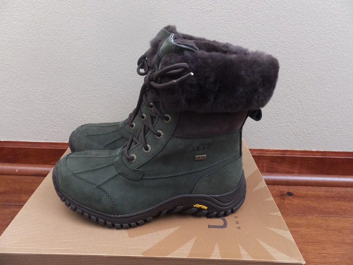 green leather ugg boots