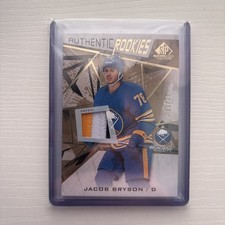 2021-22 SP Game Used Jacob Bryson Authentic Rookies Gold Patch /25 3 Color