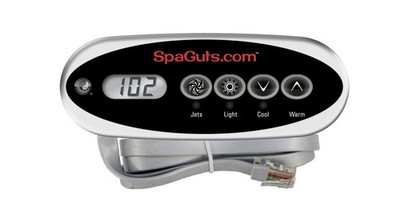 SpaGuts Topside Panel, Balboa VL200 with 4-Button Overlay, 7ft Cord, 50553