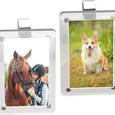 Sun Visor Photo Holder, 2 Pack Universal Magnetic Personalized Photo Clip, Add Y