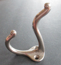 LOT of 15 / COAT HOOK VINTAGE nickel plated cast iron      B69