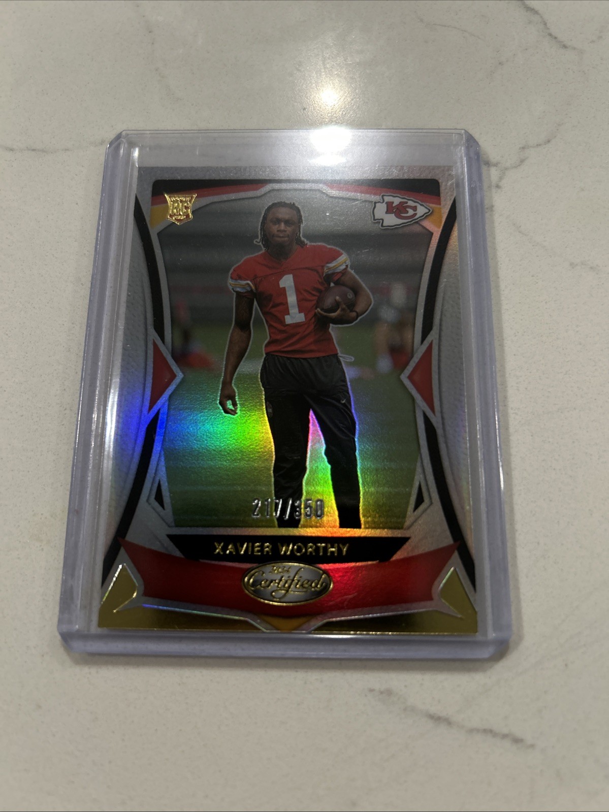 2024 Certified Xavier Worthy #'d 316/350 Rookie Silver Mirror Holofoil No. 120