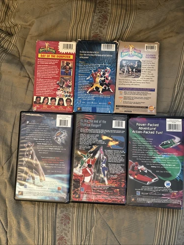 Lot Of 6 Power Rangers VHS Slip Clamshell Galaxy Black White Magna Titanium - Picture 8 of 20
