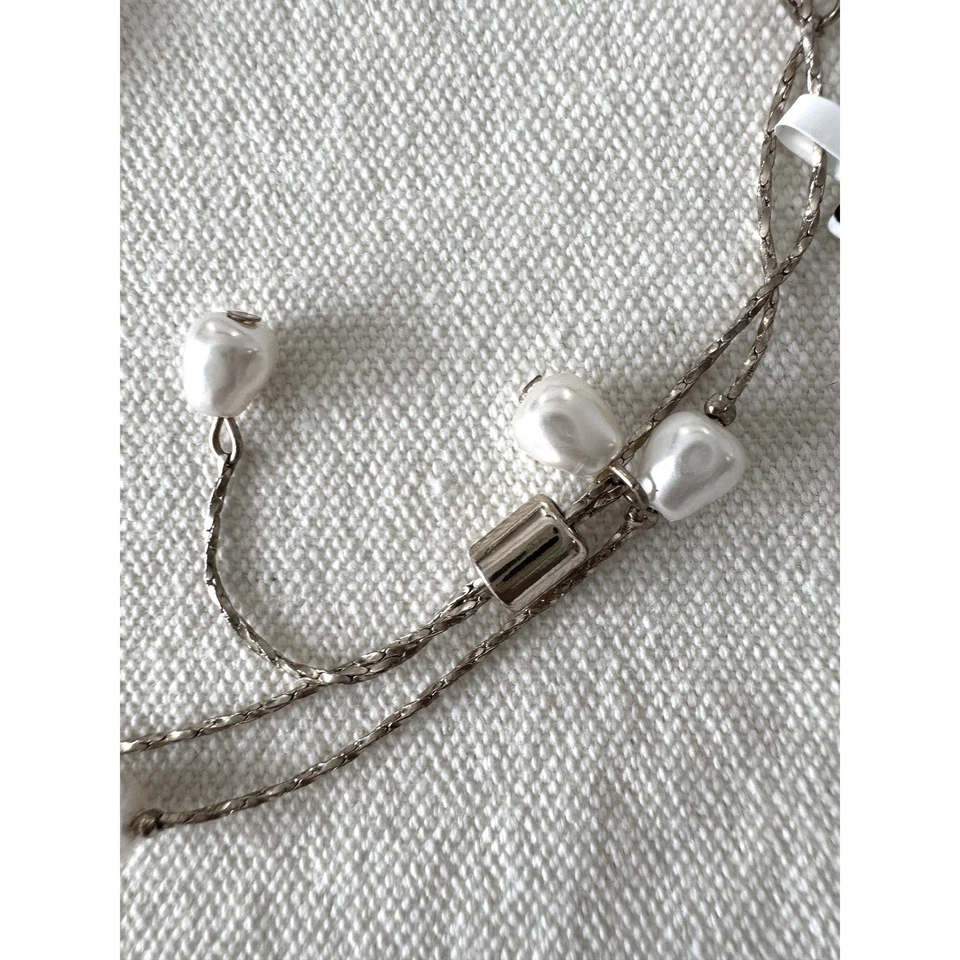 Brazalete deslizante ajustable Banana Republic imitación perla tono dorado para mujer nuevo con etiquetas Foto 2 de 3