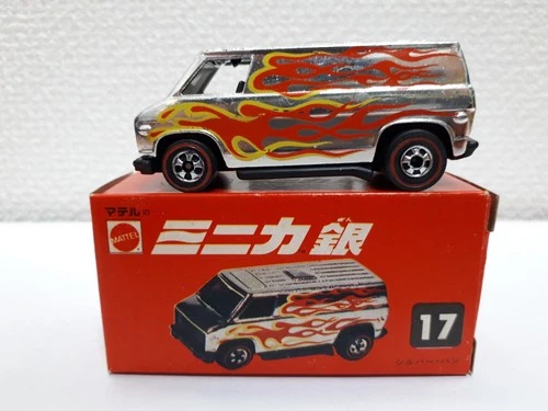 (New, Japan Version, Redlines) Hot Wheels Mattel - No.17 Silver Van