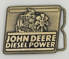 Vintage 1989 John Deere Diesel Power Belt Buckle Tractor Engine Deere & Company