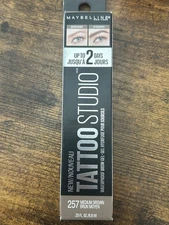 Maybelline TattooStudio Waterproof Eyebrow Gel Makeup, 257 Medium Brown