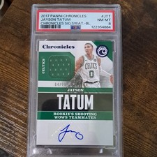 Panini Chronicles Jayson Tatum Boston Celtics Rookie Patch/ Auto /99 PSA 8 