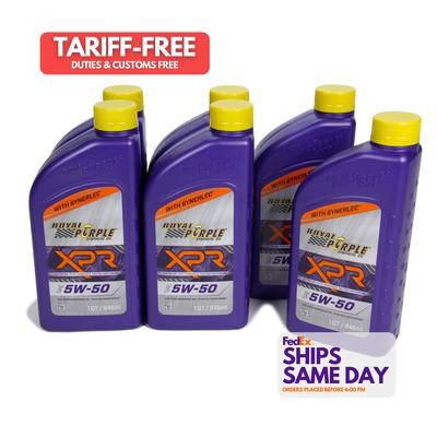 Royal Purple 6052, Set of 6 5W50 Xpr Racing Oil Case 6 X 1 Quart Performance Par
