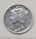 1944-P Mercury Winged Liberty 90% Silver Dime Philadelphia  Nice Coin!!