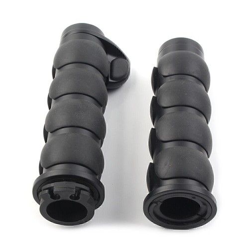 Par de empuñaduras de manillar de 1" para Harley Softail Cruiser Chopper Bobber negras - Imagen 4 de 9
