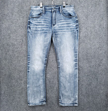 Buckle BKE Jake Jeans Mens 34x31 Straight Leg Stretch Blue Denim