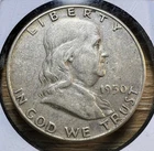 1950-P Franklin Half Dollar - Actual Coin Shown - Free Ship - 90% Silver INV#119