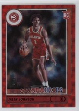2021-22 Panini NBA Hoops Rookies Hyper Red /99 Jalen Johnson #213 Rookie RC 10xv