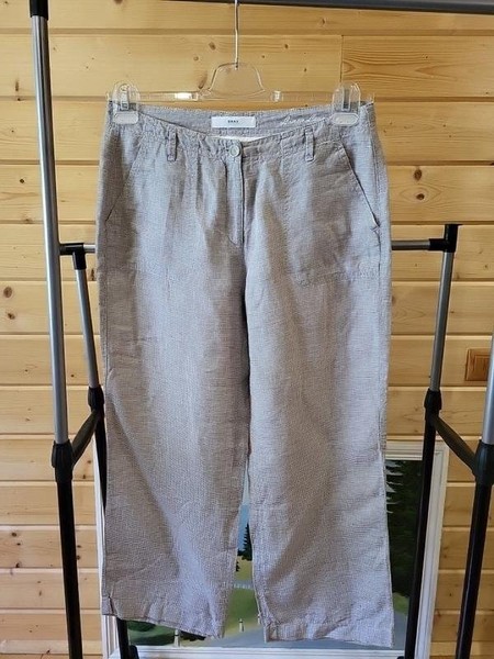 Women Brax Trousers Grey Linen 38 / M / 46