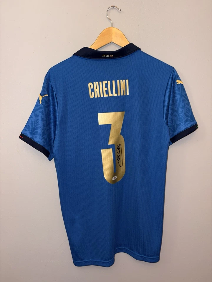 Italy 2020 Euros Home Jersey Signed Chiellini - Image 4 of 4