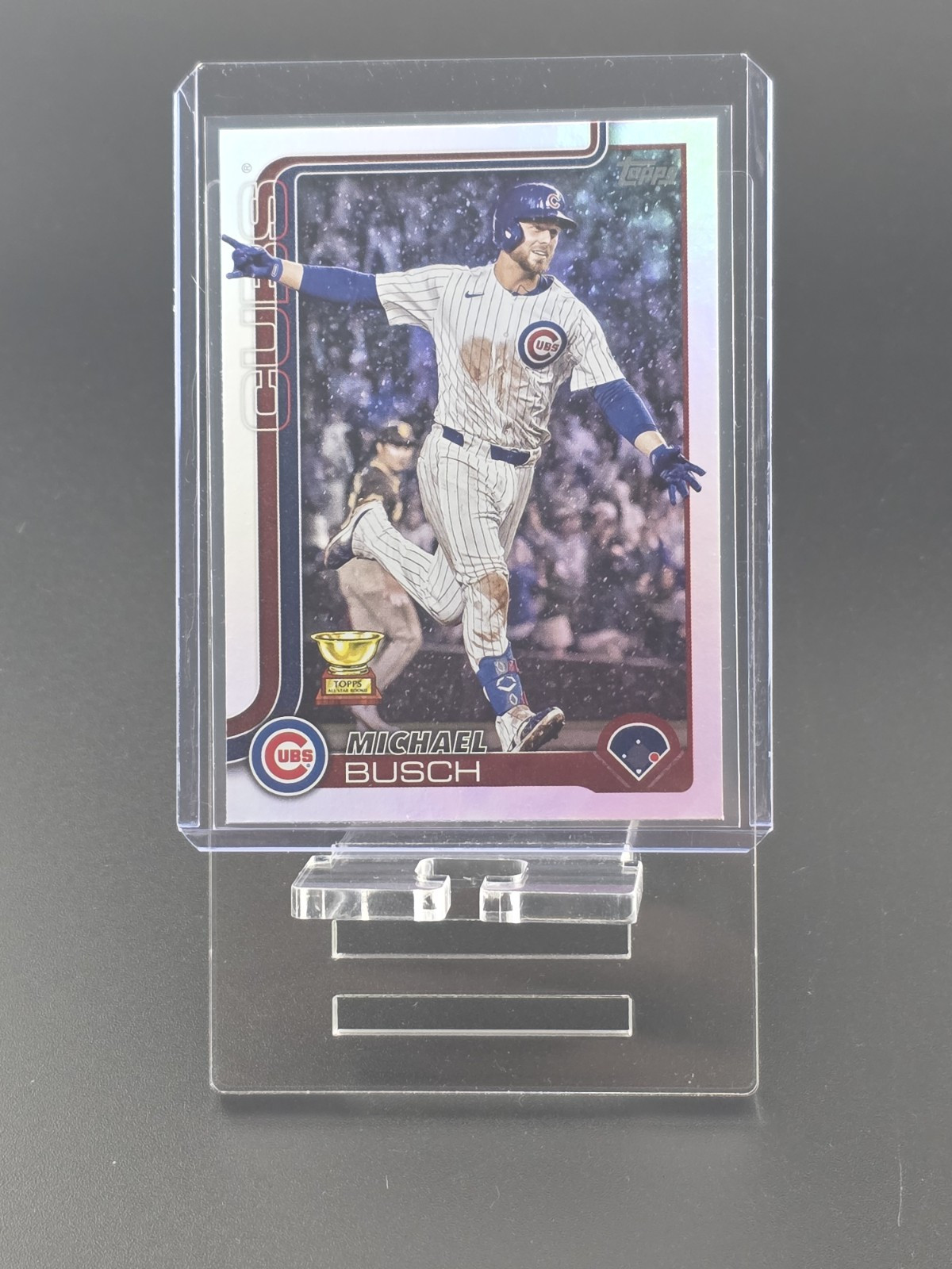 2025 Topps Baseball Series 1 #263 Michael Busch Rainbow Foil - Chicago Cubs