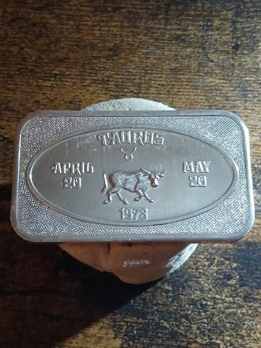 Vintage 1oz 999 Silver Zodiac Bar Taurus The Bull 1973 By USSC. 🇺🇲🦅🇺🇲