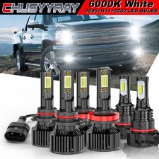 For Chevy Silverado 1500 2007-2015 - 6x 6000k Led Headlight Hilofog Bulbs