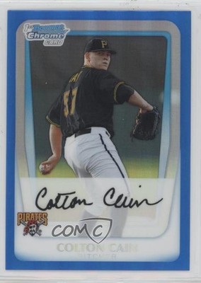 2011 Bowman Chrome Prospects Blue Refractor 29/150 Colton Cain #BCP191 0c2