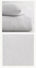 Restoration Hardware RH Teen Featherlight Gauze Twin Duvet Cover Grey 320