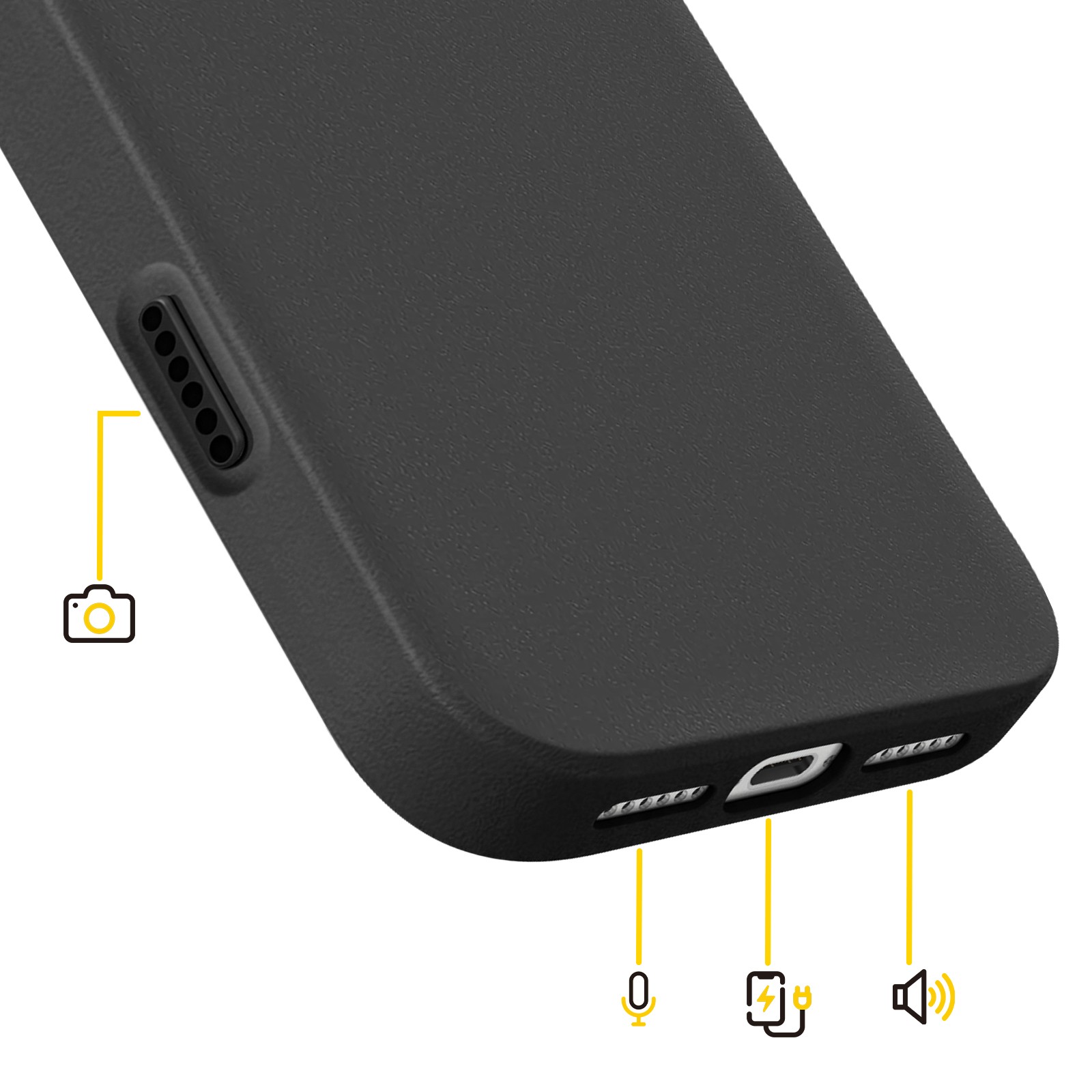 Coque iPhone 17 Pro Max SolidX mate protection anti-chute noire