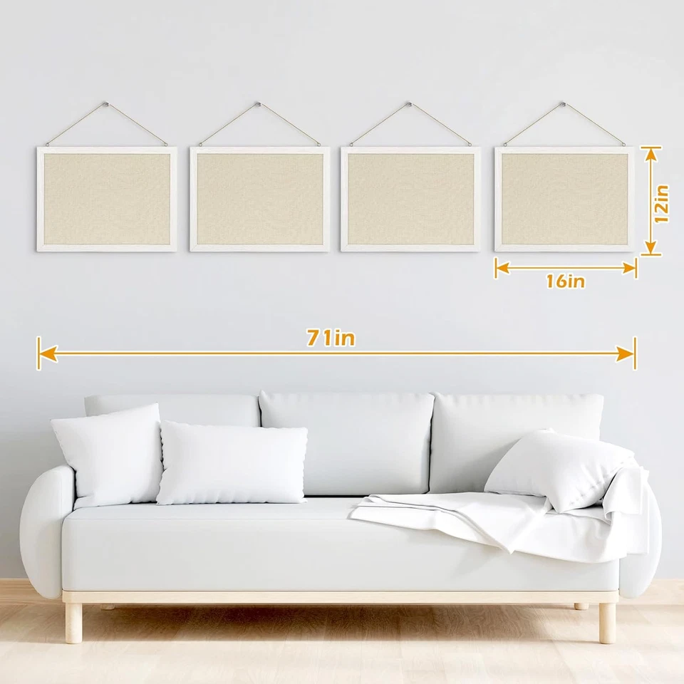 Bulletin Board 16'' X 12'' Double-Sided Cork Board with Wood Frame, 1-Pack - Image 3 of 4