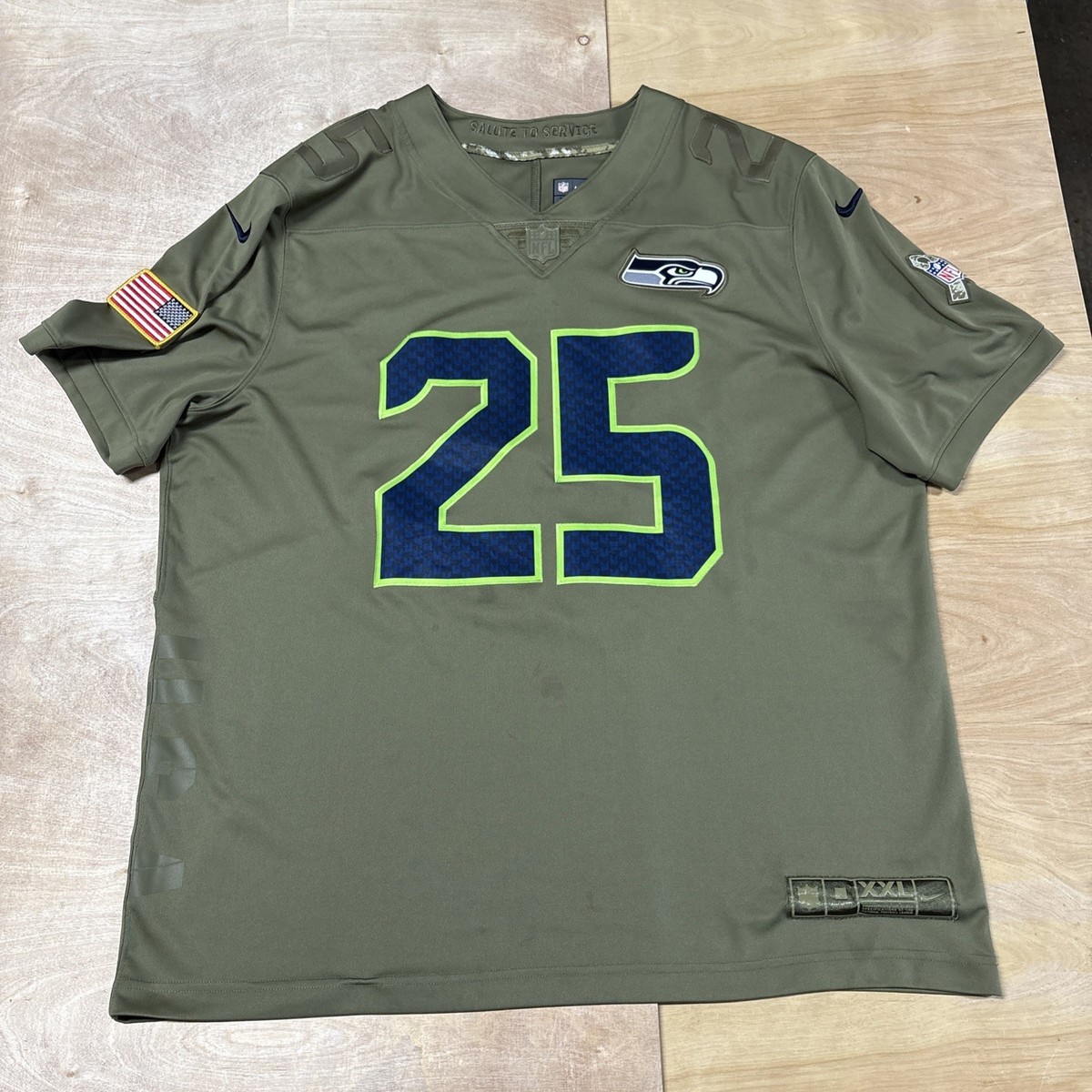 Nike Richard Sherman Seattle Seahawks 2021 Salute To Service NFLPA