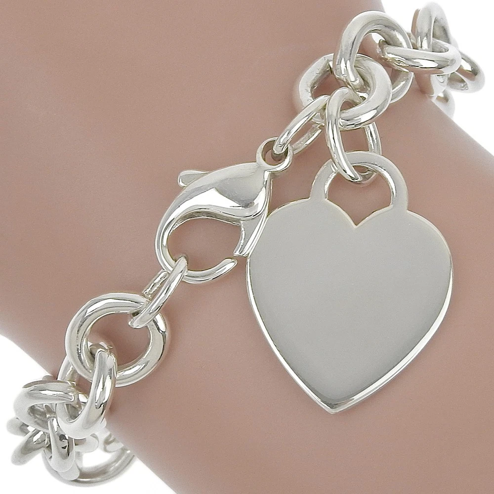 Hatton Jewellery Bracciale da donna in argento 925 con ciondolo a forma di cuore, chiusura a scorrimento, misura regolabile, Made in Italy e in confezione regalo, il regalo perfetto per ogni