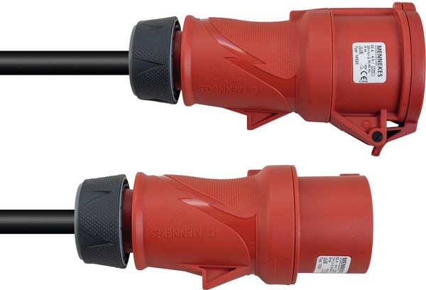 Psso Cee VerläNgerung 32A 5X6,0² 10M Rot 5-Pol Stark Strom Kabel BüHne Show-image