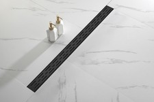 36" Linear Shower Drain 304 SS Removable Brick Grate Hair Strainer