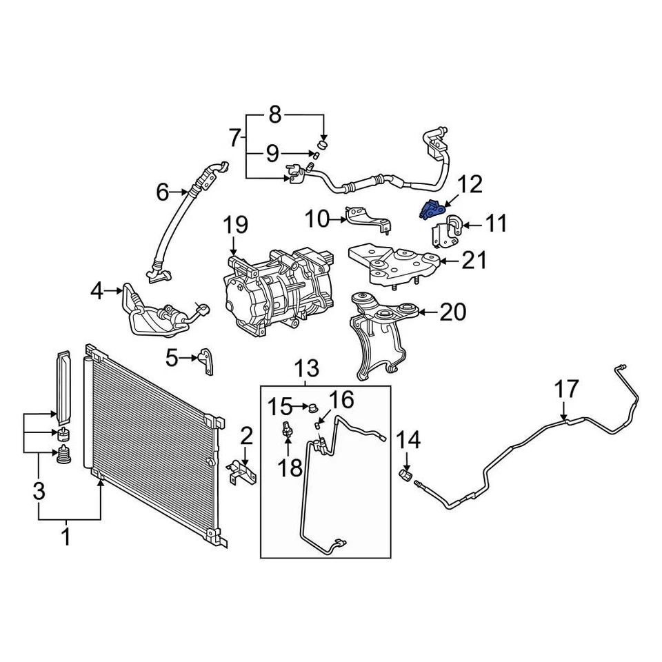 For Toyota Tundra 2022-2024 Toyota 8871802170 A/C Refrigerant Line Clamp - Изображение 2 из 4