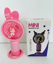 My Melody Pink Mini Table Fan w/ USB Charging Cable, Brand New in Box