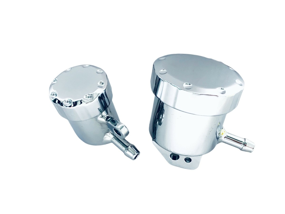ZX14 CHROME DIAMOND CUT CLUTCH/BRAKE RESERVOIR & CAPS 06-11
