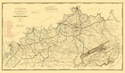 Railroad Map - Kentucky Railroad - Hoeing 1891 - 23 x 39.38 - Vintage Wall Art