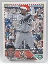 2023 Topps Holiday Santa Hat Oscar Colas RC Rookie Card SP #H179. rookie card picture
