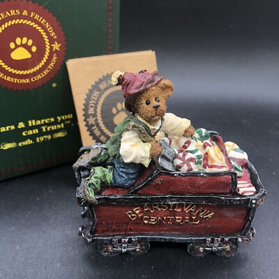 Boyd's Bears Friends Elbert Shovelmint Sugar Power Christmas Train Car NEW #2488