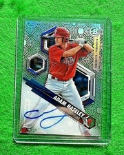 ADAM HASELEY PRIZM AUTO HIGH TEK PROSPECTS PHILLIES 2018 TOPPS BOWMAN REFRACTOR 